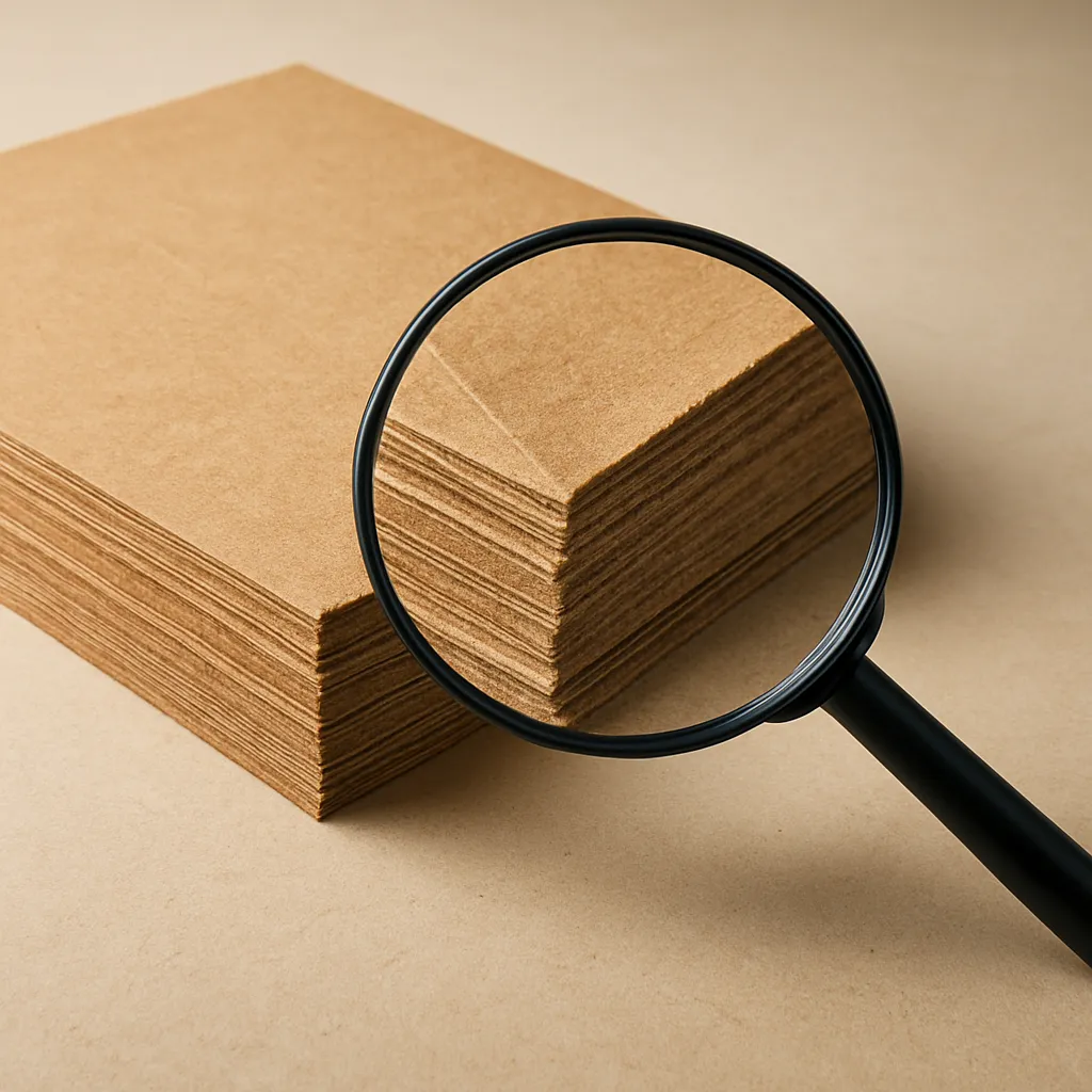Kraft paperboard material for natural packaging