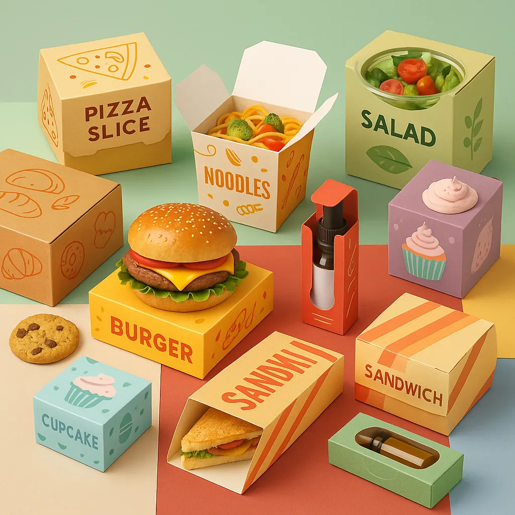 Custom food packaging boxes for restaurants and cafes