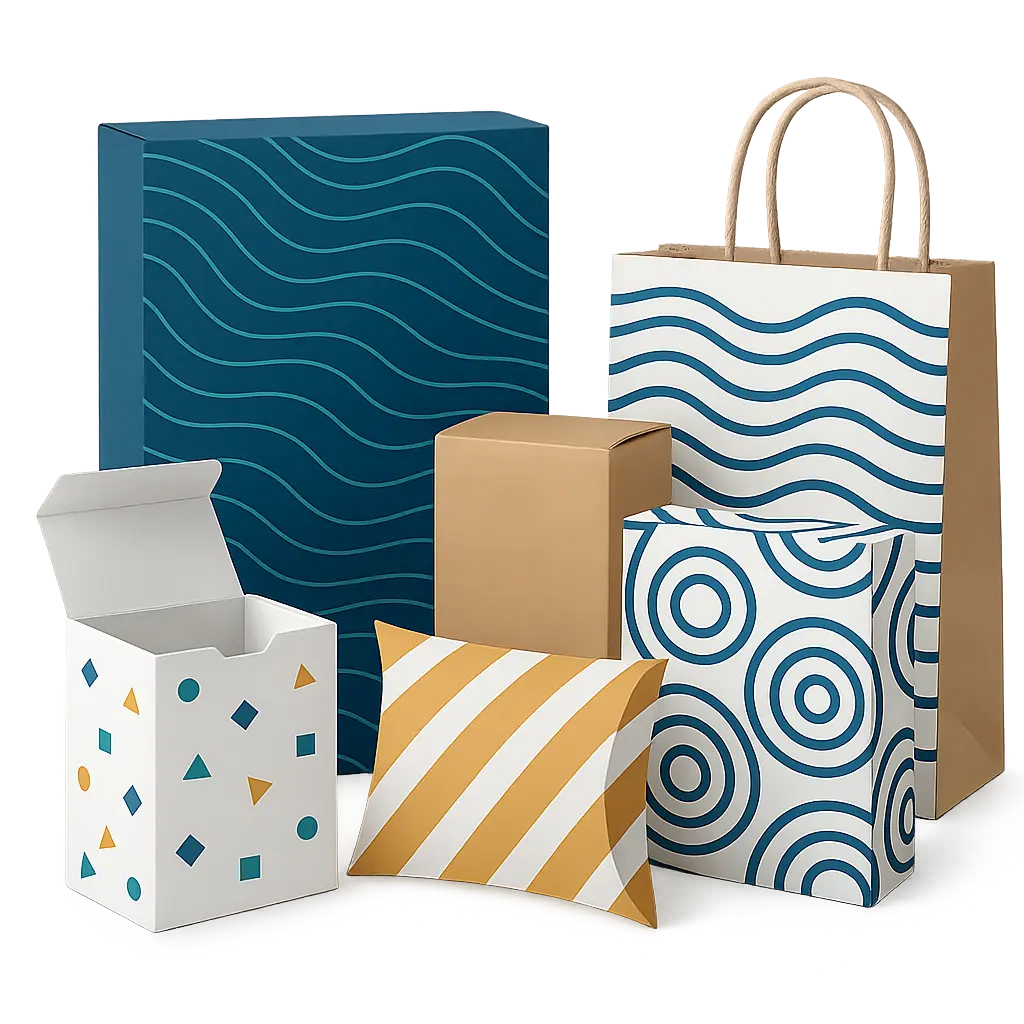 Custom printed packaging boxes in multiple styles