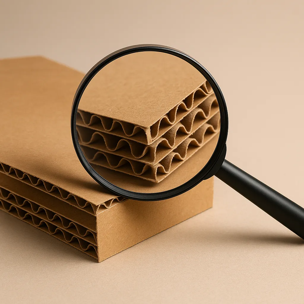Corrugated board material for shipping boxes