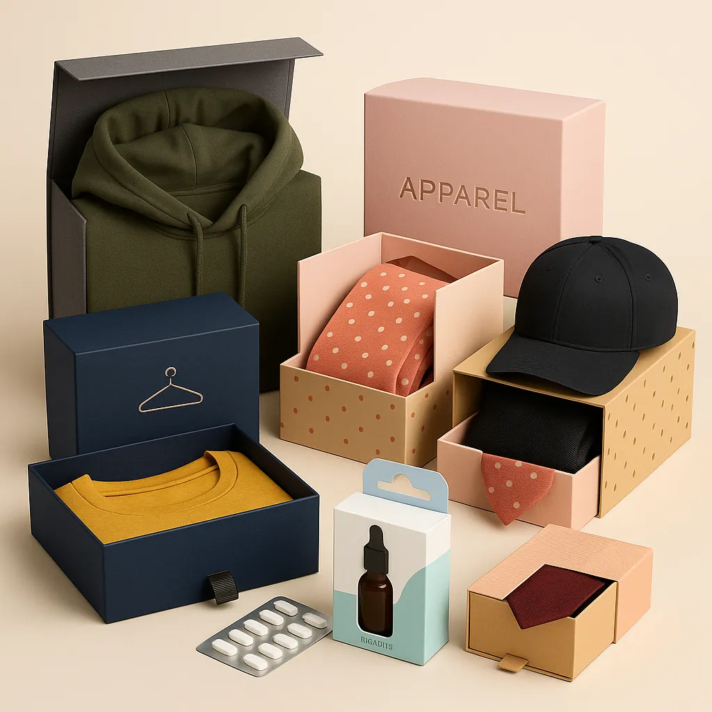 Custom apparel packaging boxes for clothing brands
